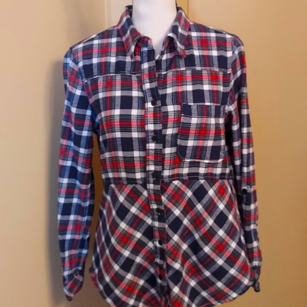 Velvet Heart Multicolor Plaid Top